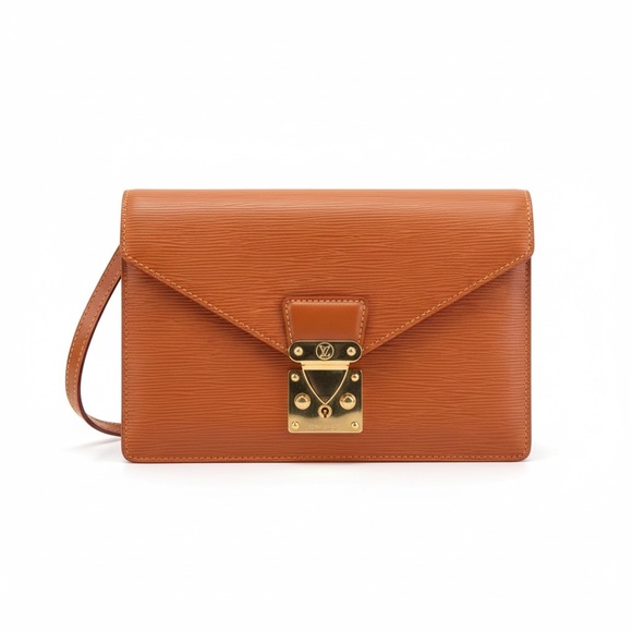 LOUIS VUITTON Dragonne Epi Leather Brown Clutch - Picture 10 of 14